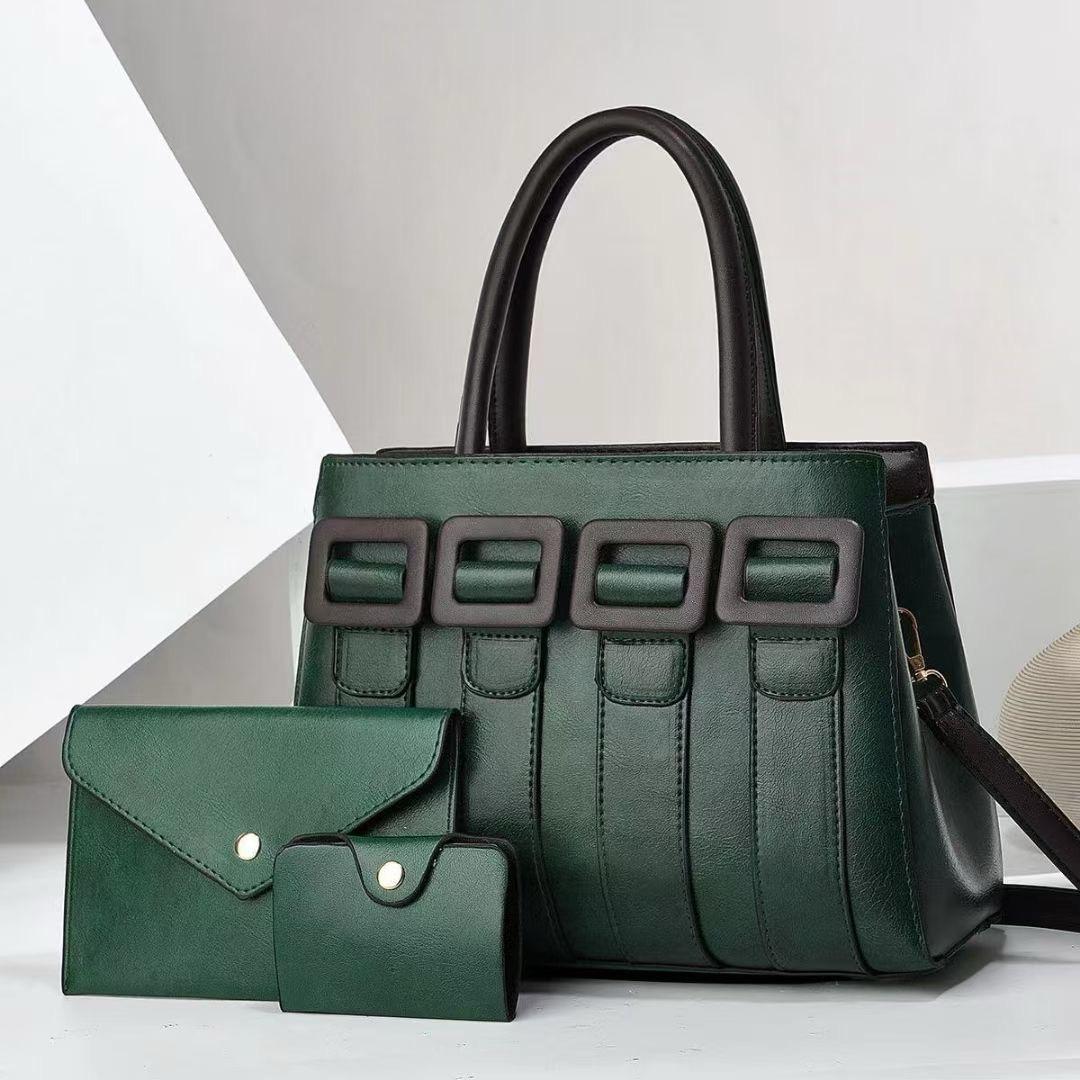 Leather bag 3 piece set