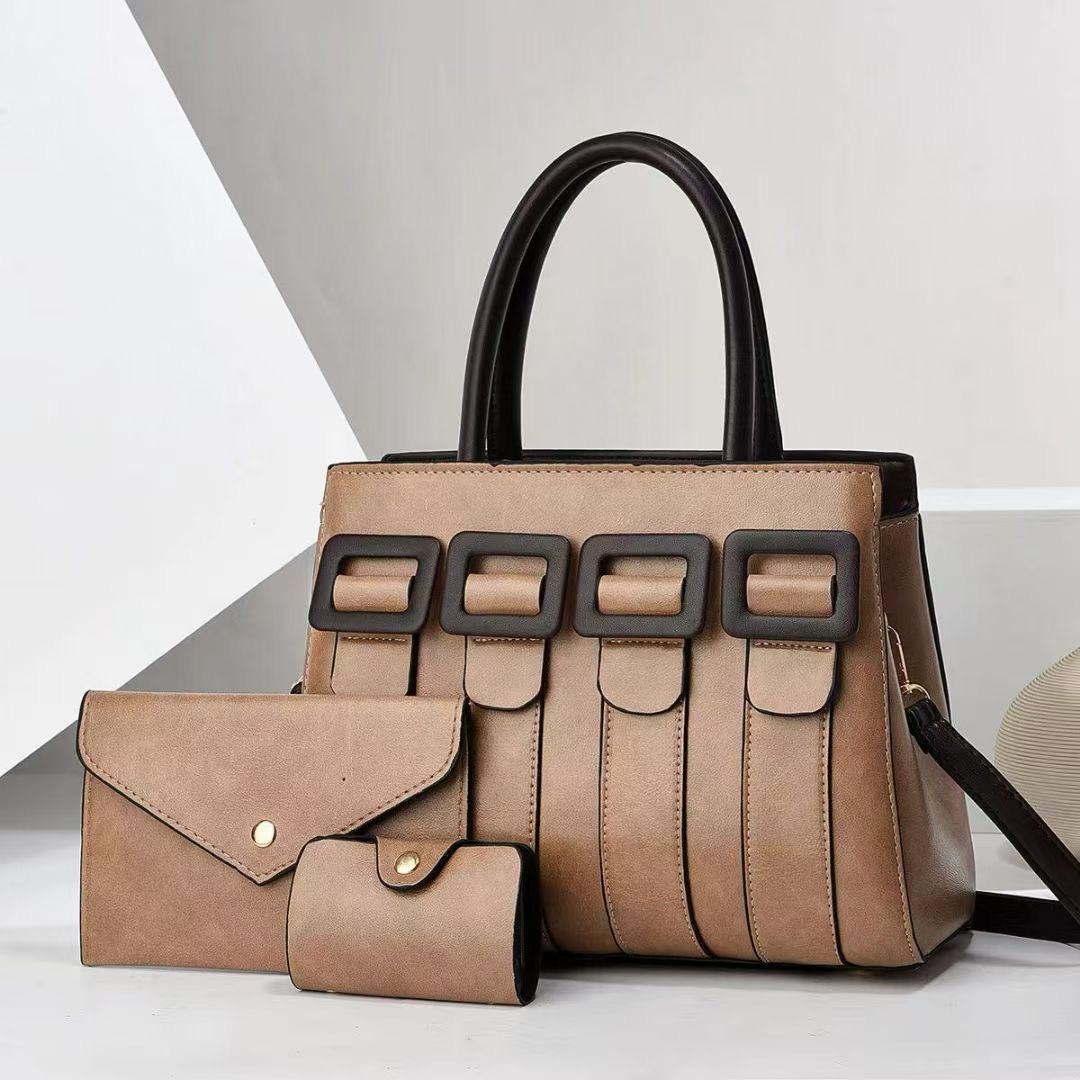 Leather bag 3 piece set