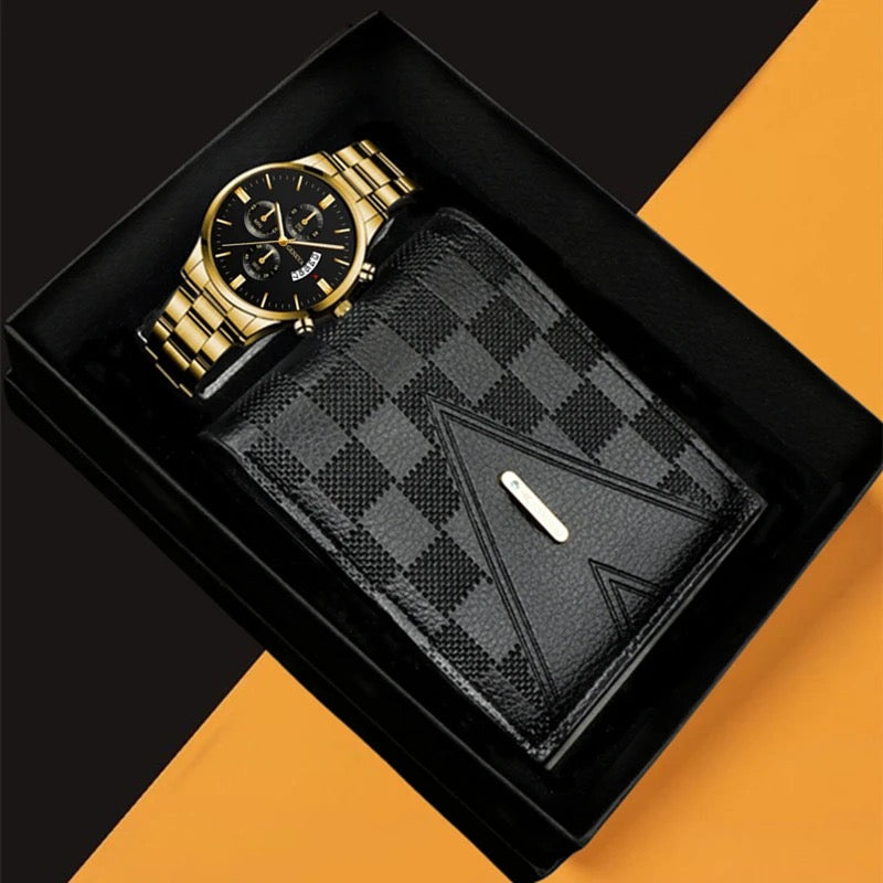 Leather Belt, Wallet, Keychain & Pen