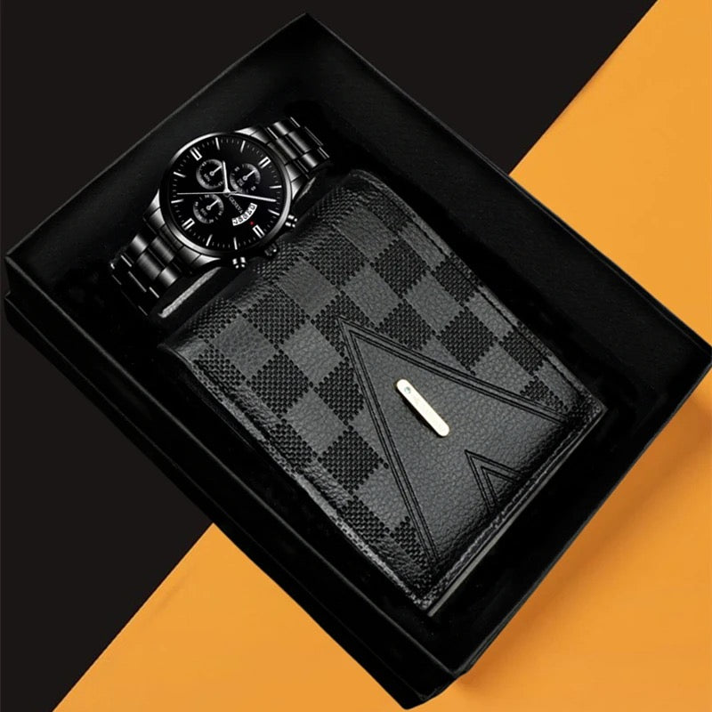 Leather Belt, Wallet, Keychain & Pen