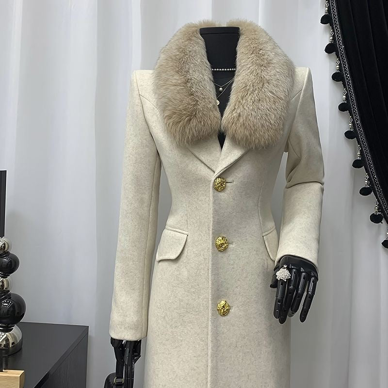 Winter Luxe Fur Collar Windbreaker