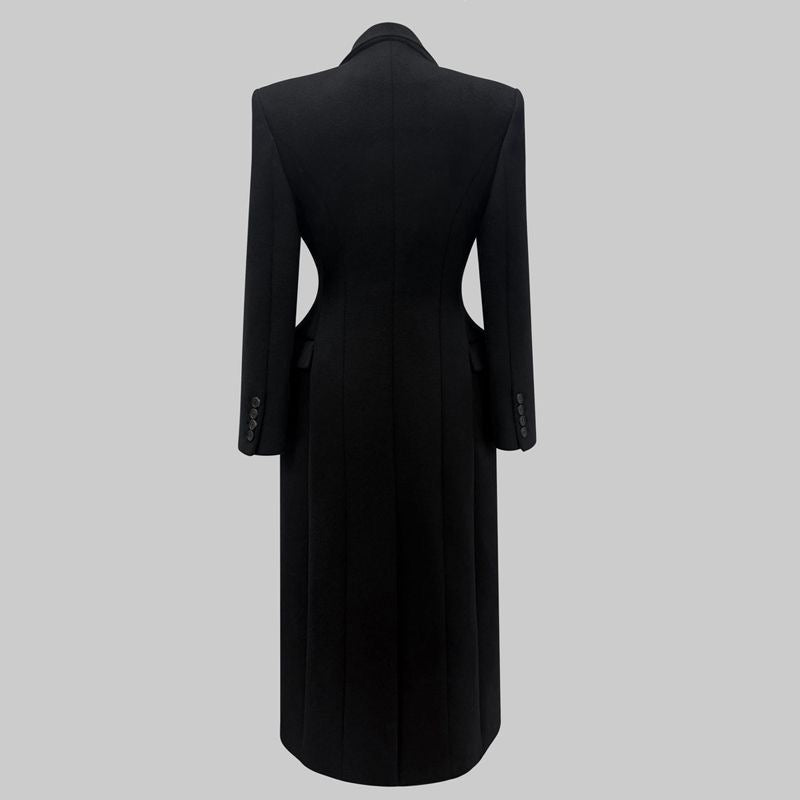 Winter Korean-Style Slimming Wool Tweed Coat