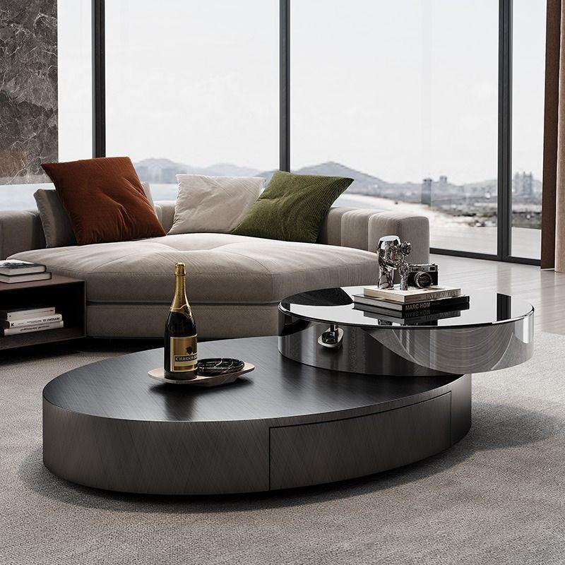 2025 Italian Modern Rotating Coffee Table